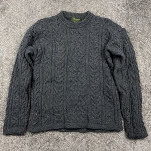 VTG Doogan Donegal Cable Knit Sweater Women's Medium Wool Mohair Fishermen